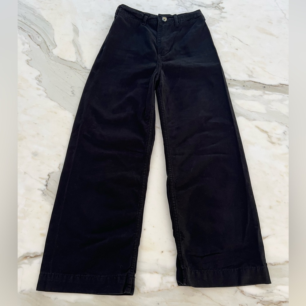 WE THE FREE BLACK COTTON HIGH RISE WIDE LEG JEAN PANTS SIZE US 24 - Picture 3 of 17